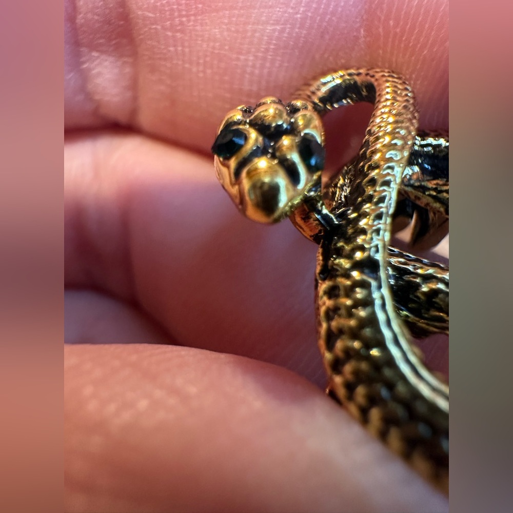 🎉HP🎉 Snake Brooch - Rustic Gold - Picture 7 of 9